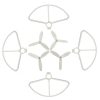 4pcs 3 Blade Propeller 4pcs Protective Guard Set for MJX B5W F20 Bugs 5W WHITE