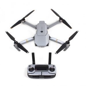 Body Shell and Remote Controller Waterproof PVC and Carbon Fiber Full Set of Stickers for DJI Mavic Pro SILVER