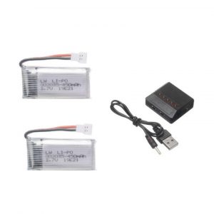 2pcs 3.7V 450mAh Battery 5 in 1 Charger for Hubsan H107 JJRC H31 H6C Eachine E33 E33C Wltoys U816A V252 KY101