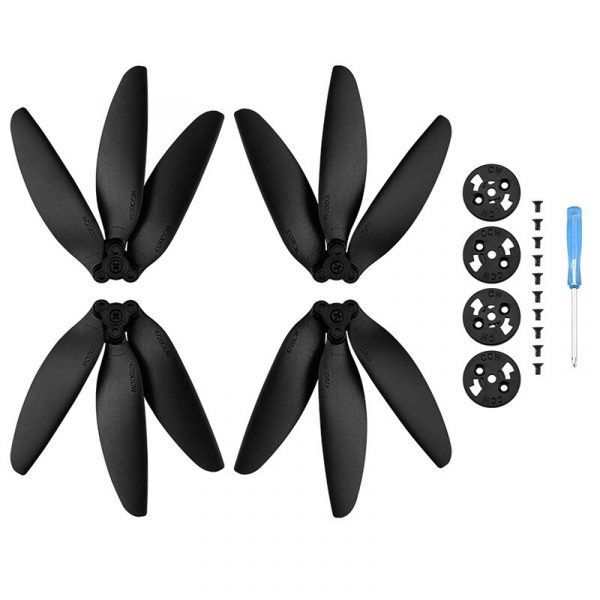 4pcs Quick Release Foldable 3 Blade Propeller for DJI Mavic Mini 1 Mini 2 BLACK IMG2