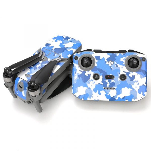 Protective Waterproof PVC Stickers for Mavic Air 2 BLUE CAMOUFLAGE IMG2