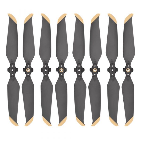 8pcs 7238F Low Noise Quick Release Propeller for DJI Mavic Air 2 2S BLACK GOLD IMG1