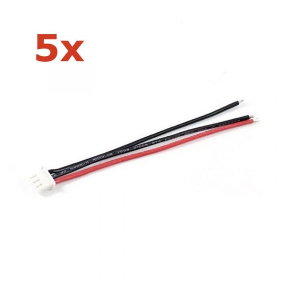 5pcs JST XH LiPo Battery Plug Connector Cable 22AWG 100mm for Drones 2S