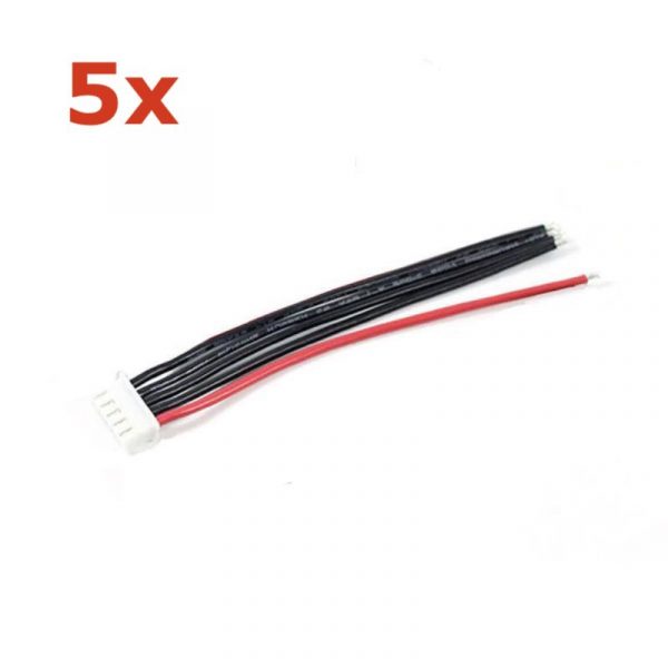 5pcs JST XH LiPo Battery Plug Connector Cable 22AWG 100mm for Drones 4S