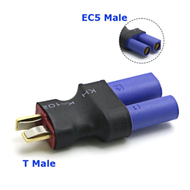 Connectors Adapter T Male To Ec5 Male For Diy Drones Lipo Battery Drone Garage Club 